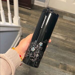 Starbucks Black and Mother of Pearl Cherry Blossom Korea To Go Cup